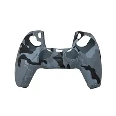 GENERICO - Funda Protectora Silicona Mando Compatible PlayStation MILITAR grises