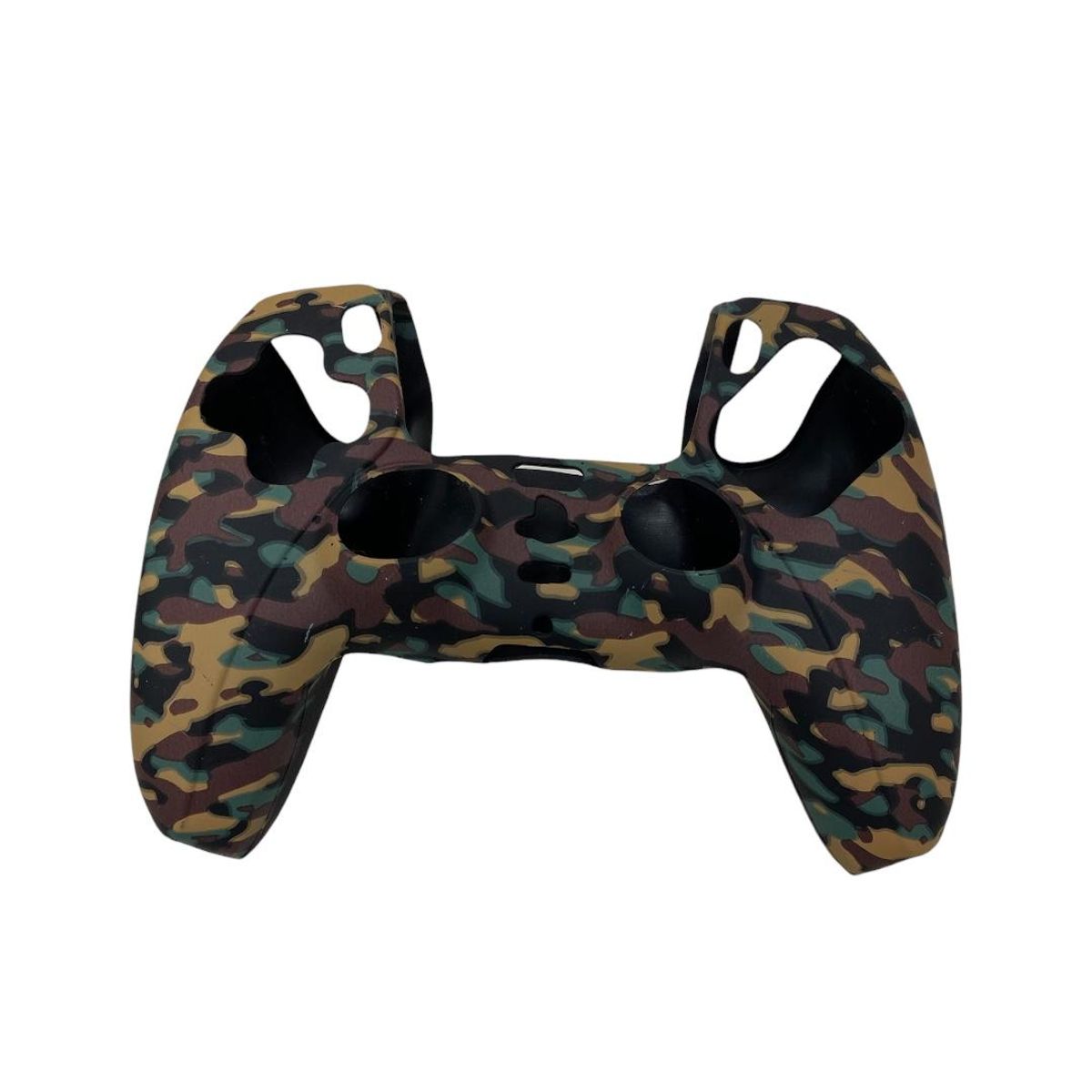 GENERICO - Funda Protectora Silicona Mando Compatible PlayStation militar cafe y verde