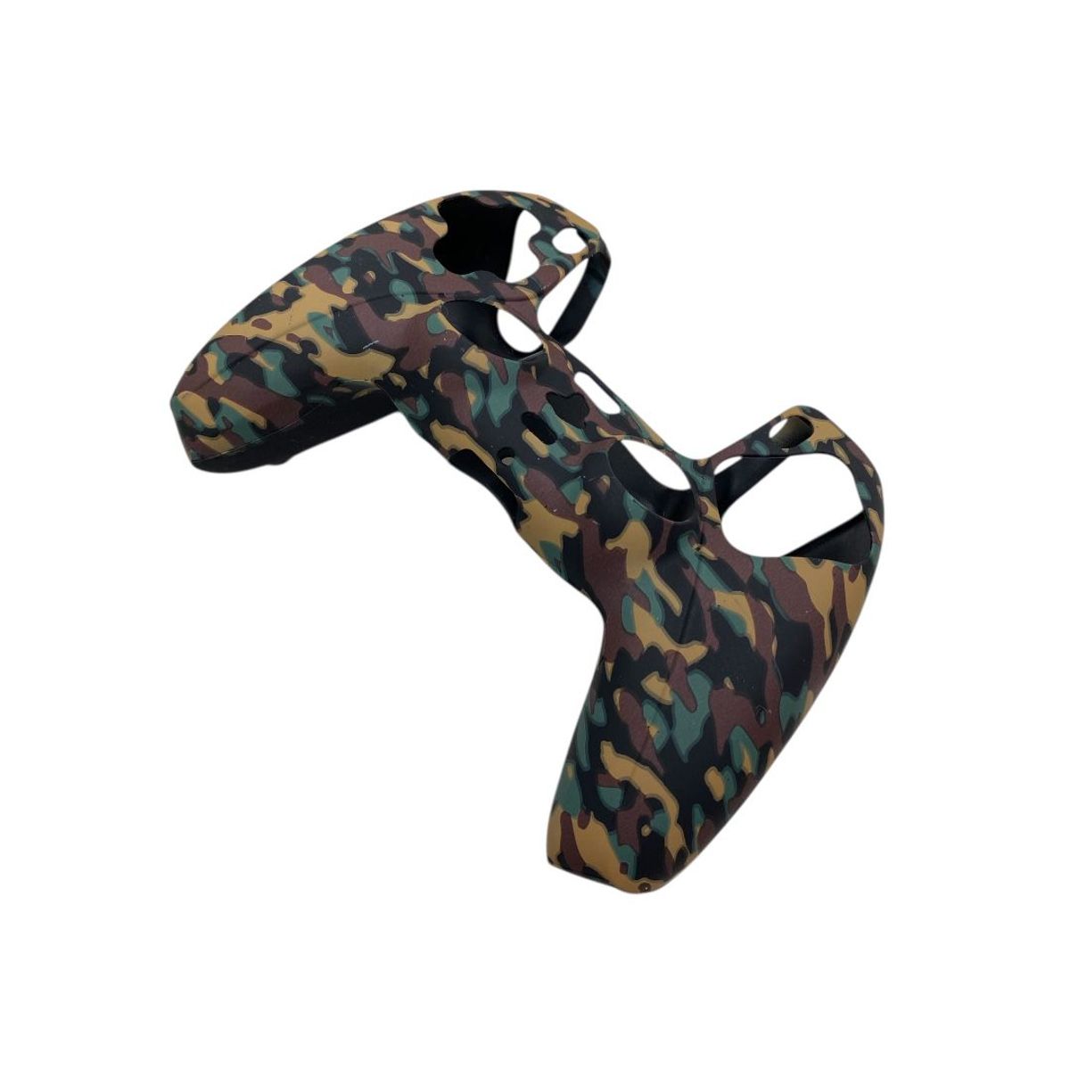 GENERICO - Funda Protectora Silicona Mando Compatible PlayStation militar cafe y verde