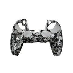GENERICO - Funda Protectora Silicona Mando Compatible PlayStation militar gris y blanco