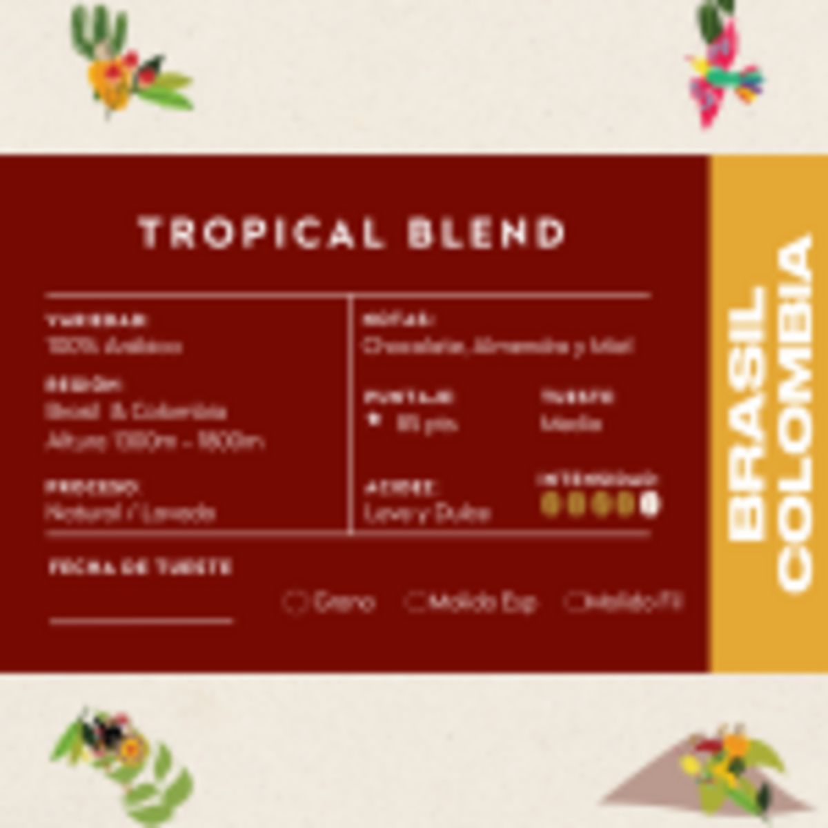 GENERICO - Cafe Molido Filtrado Nosso Cafe Justo Tropical Blend 250g