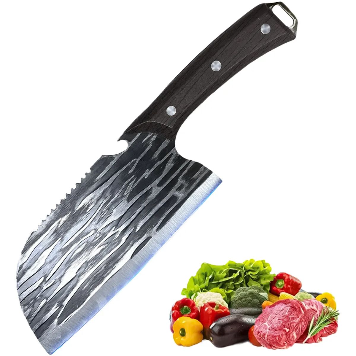 GENERICO - Cuchillo Chef De Cocina Profesional De Acero Forjado A Mano