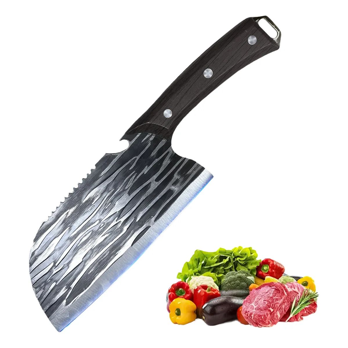 GENERICO - Cuchillo Chef De Cocina Profesional De Acero Forjado A Mano