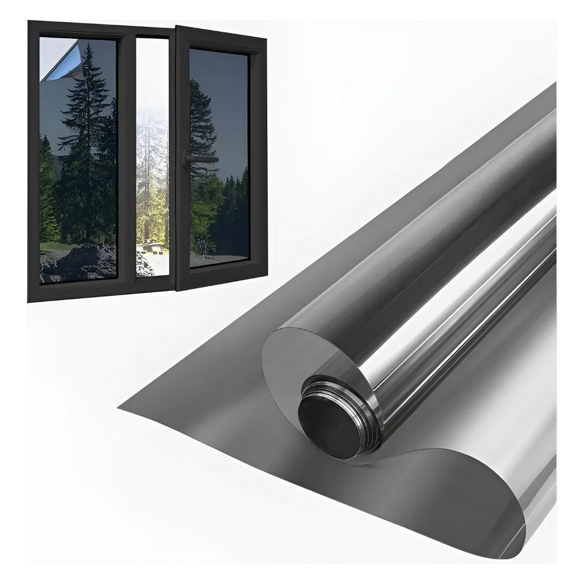 GENERICO - Lamina Espejada Film Privacidad Vidrio Ventana 60 Cm * 10 M
