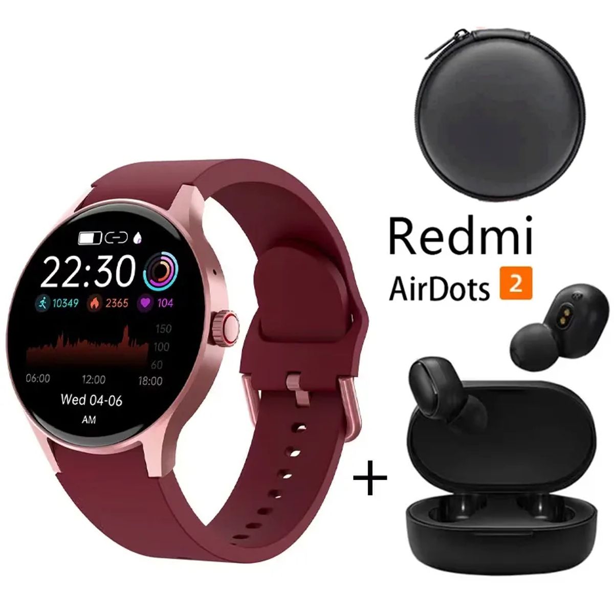 XIAOMI - Smartwatch Y80-P y Audifonos Redmi AirDots 2 y Estuche