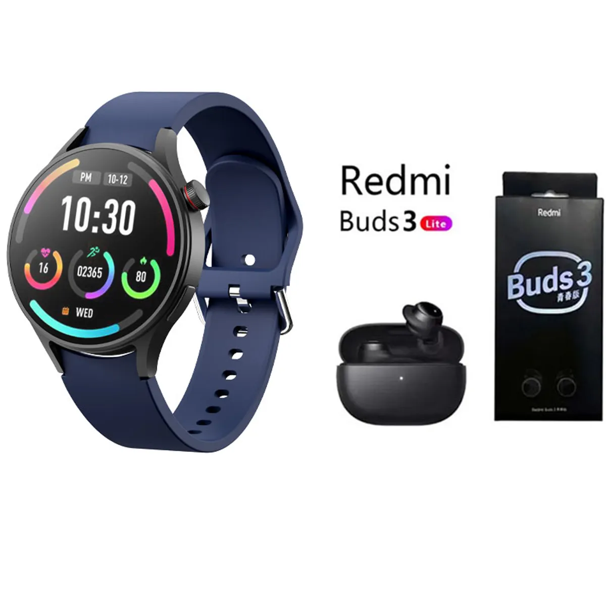 XIAOMI - Reloj inteligente de moda y Audifonos Redmi Buds 3 Lite - Azul