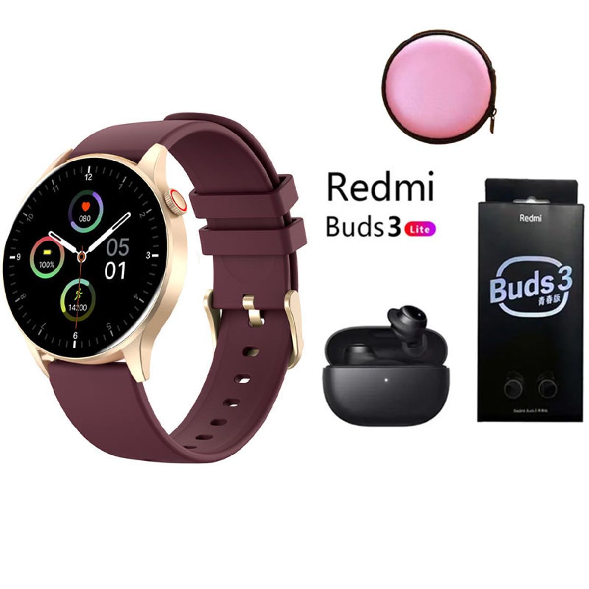 XIAOMI - Reloj inteligente deportivo Y85+Audifonos Redmi Buds 3 Lite y Estuche