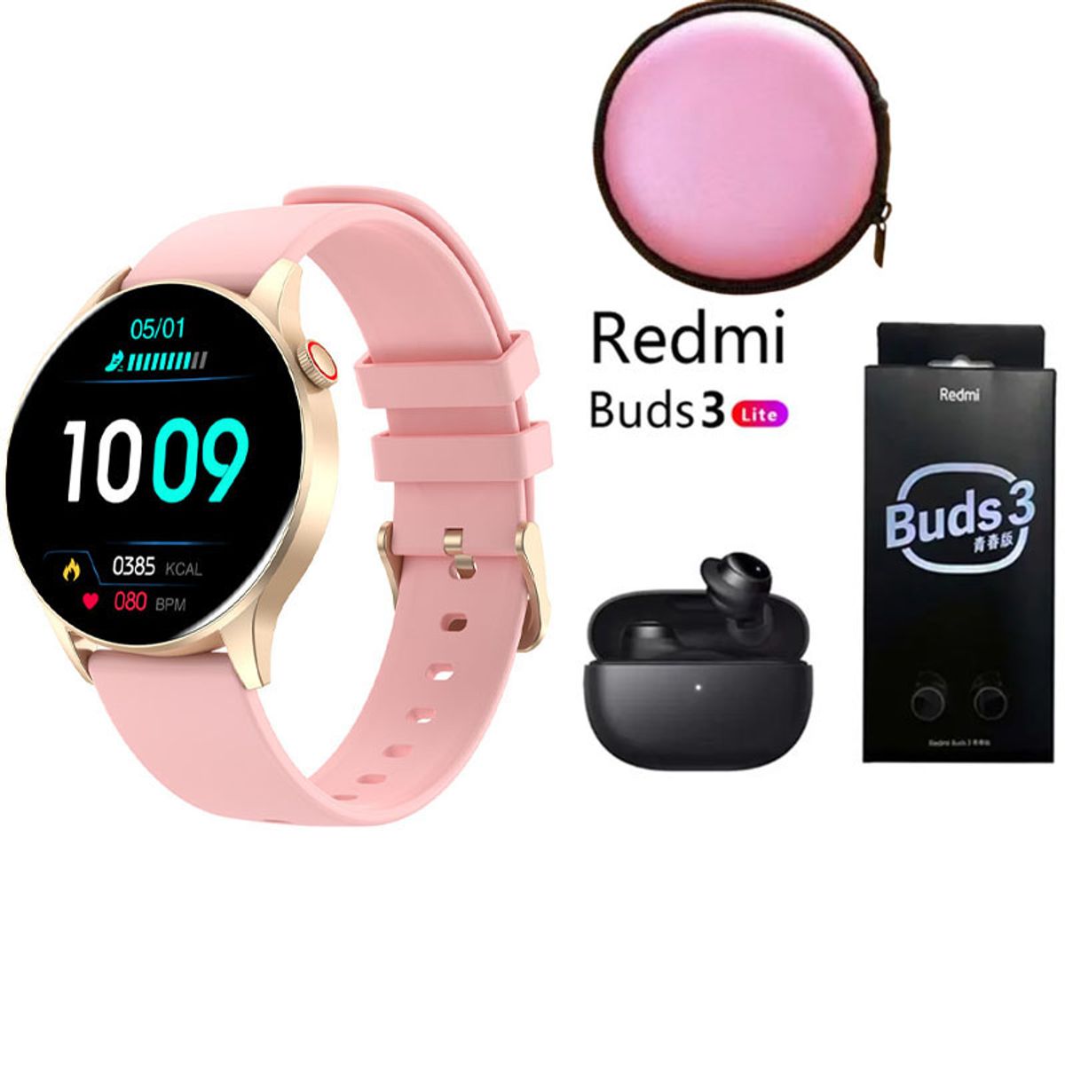 XIAOMI - Reloj inteligente deportivo Y85+Audifonos Redmi Buds 3 Lite y Estuche