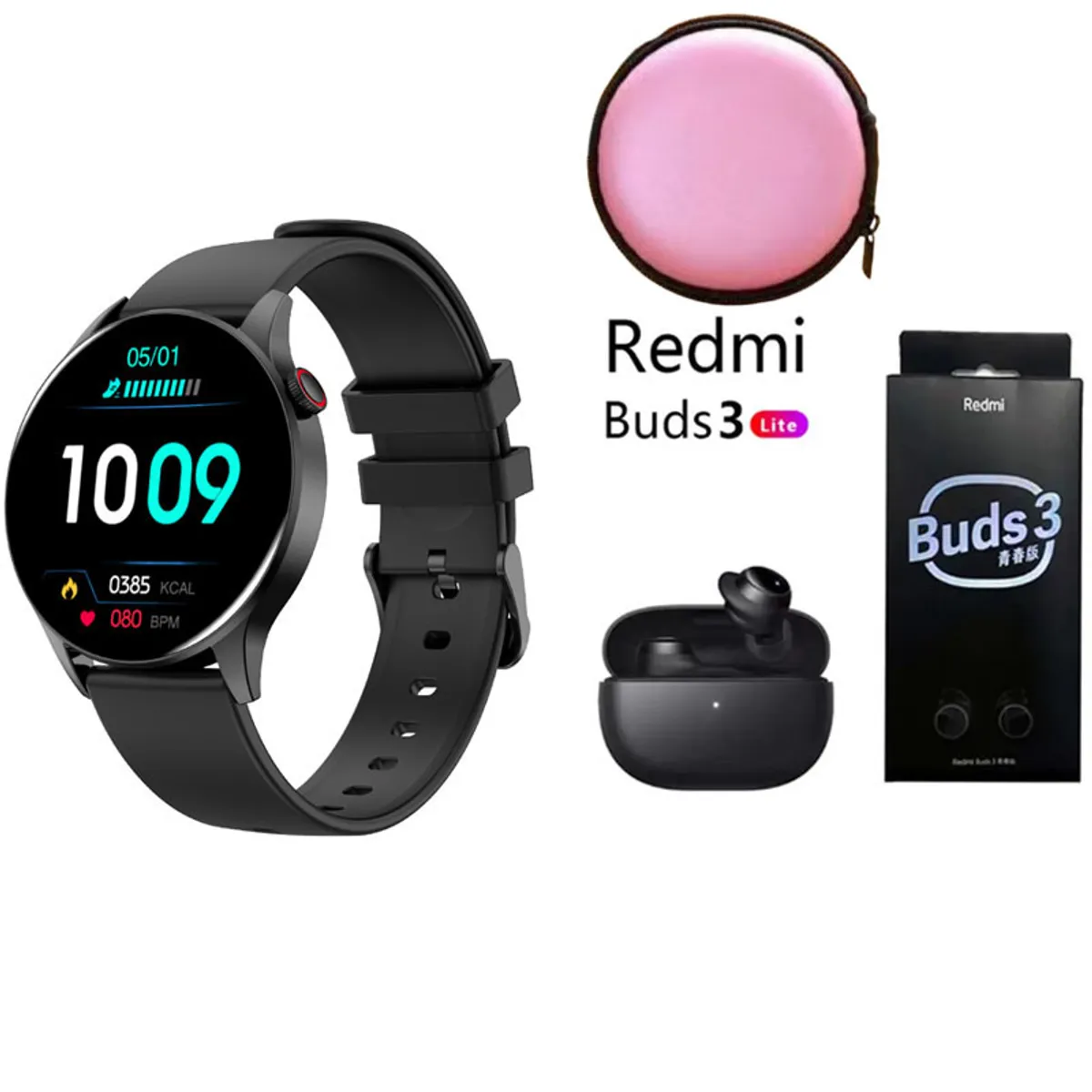 XIAOMI - Reloj inteligente deportivo Y85+Audifonos Redmi Buds 3 Lite y Estuche