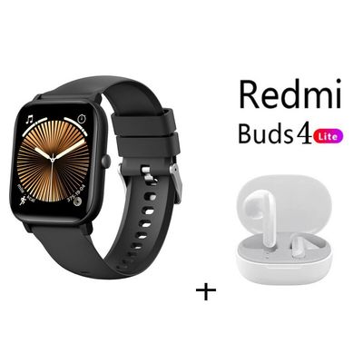 Xiaomi Buds4 Lite Combo Blanco Y Reloj Inteligente C09 Negro