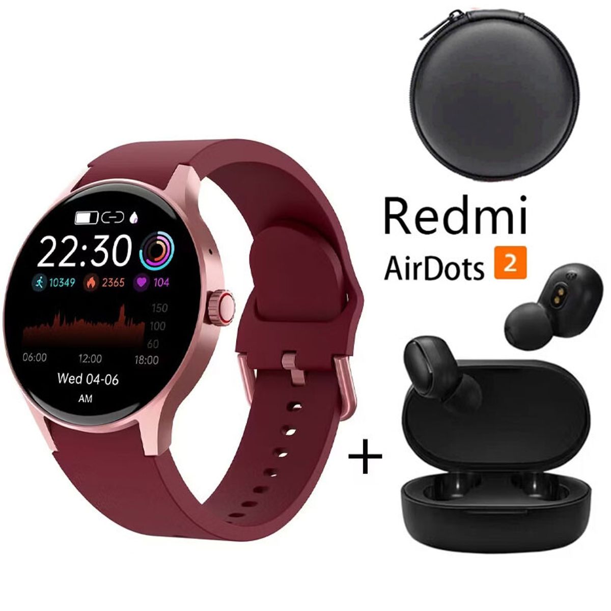 XIAOMI - Smartwatch Y80-R y Audifonos Redmi AirDots 2 y Estuche