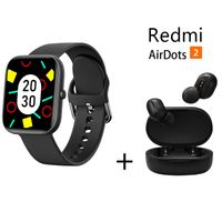 Reloj inteligente de pantalla grande HD + combo Redmi AirDots 2 Negro Negro