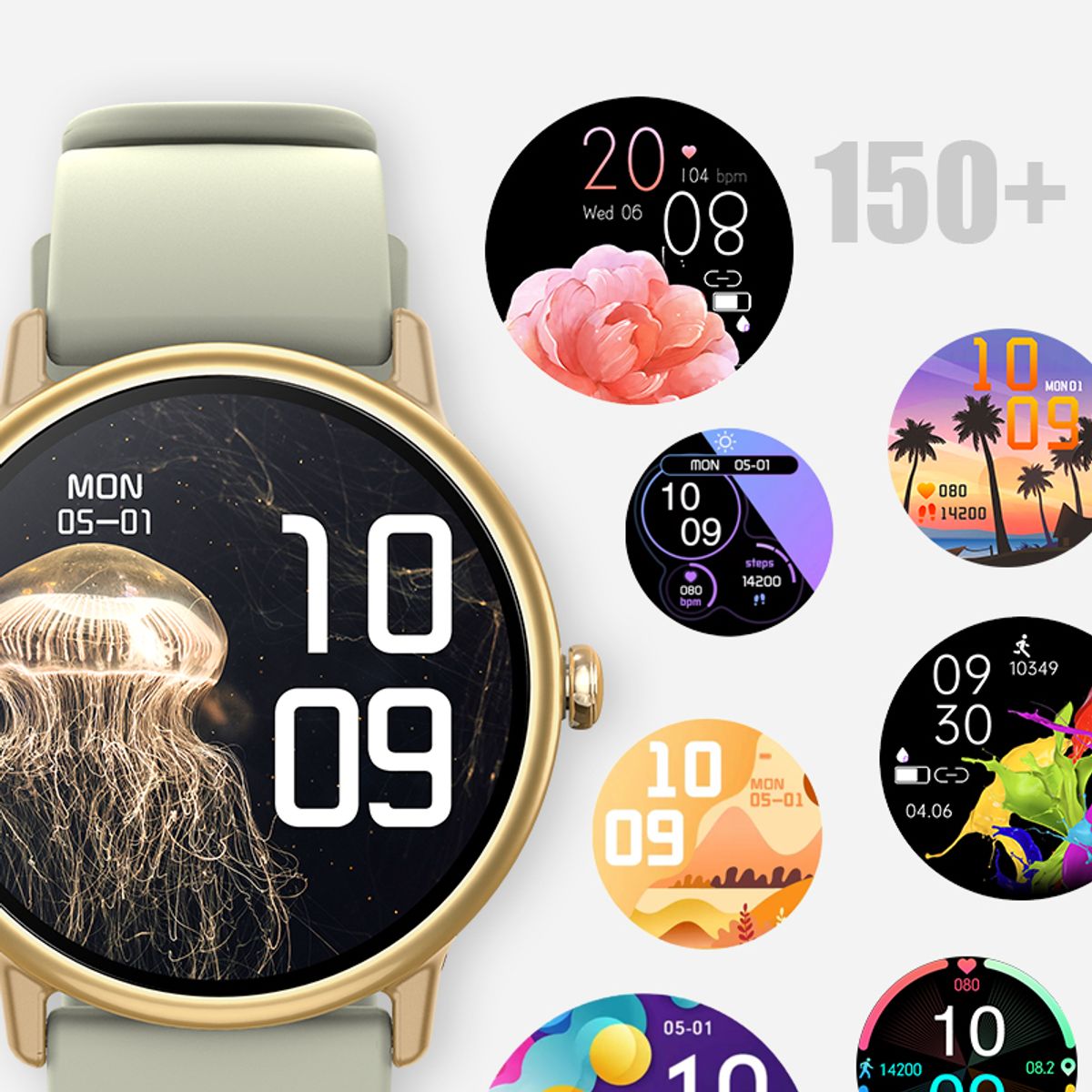 XIAOMI - Reloj inteligente resistente al agua Y86 rosa + combo Redmi AirDots 2