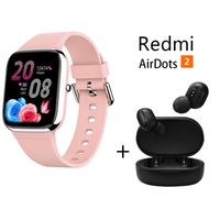 Y9PRO reloj inteligente deportivo + combo Redmi AirDots 2 - Rosa Negro