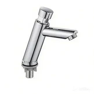 BLUEDREAMER - Grifo pulsador retardado de un solo agua fría totalmente de cobre