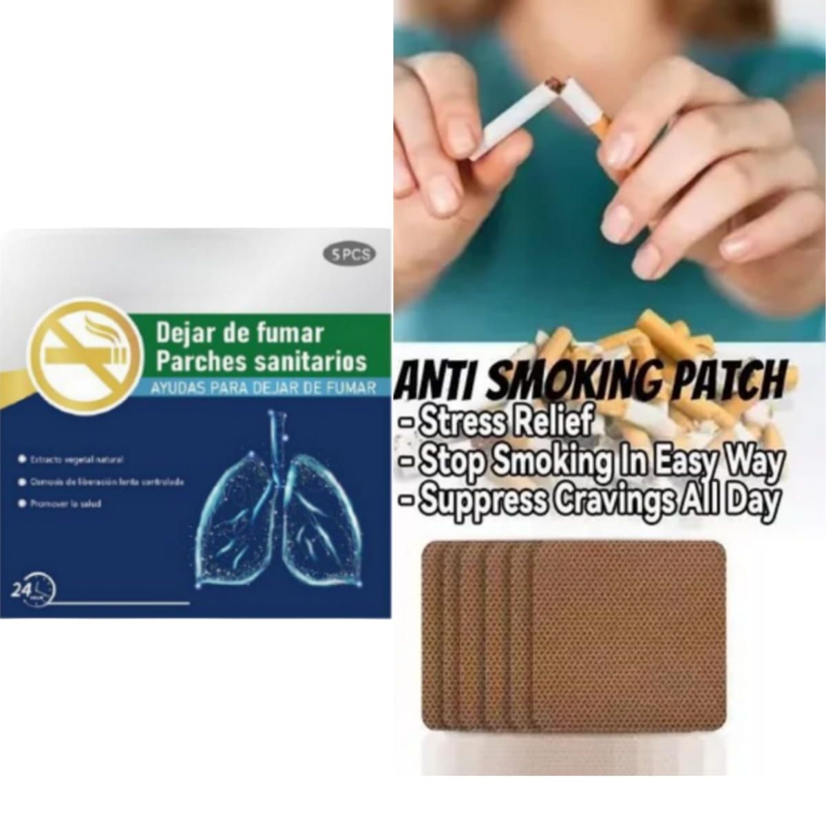 GENERICO - Parches Naturales para Dejar de Fumar  (10 Unidades) ​