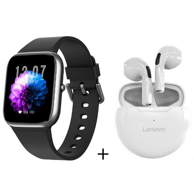 Lenovo Y9Pro Reloj Inteligente Deportivo Negro + Combo Ht38