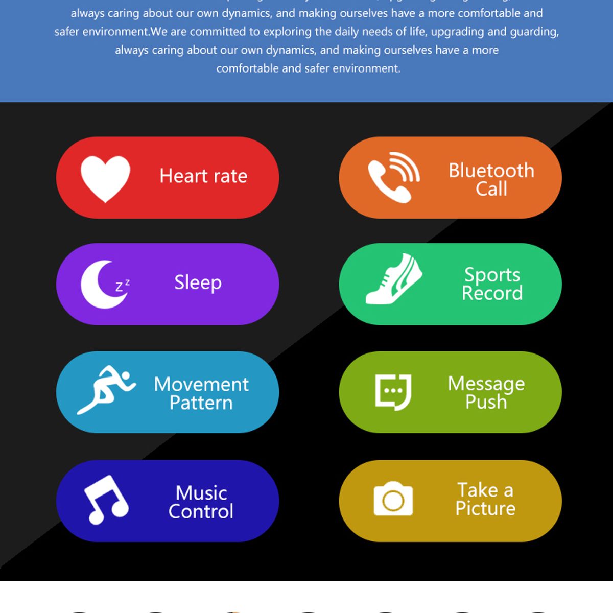 LENOVO - reloj inteligente de llamadas Negro + combo Lenovo LP40Pro púrpura