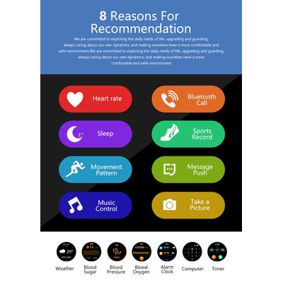 Imagen 2 del producto Reloj inteligente de llamadas azul + combo ht38- Negro Negro