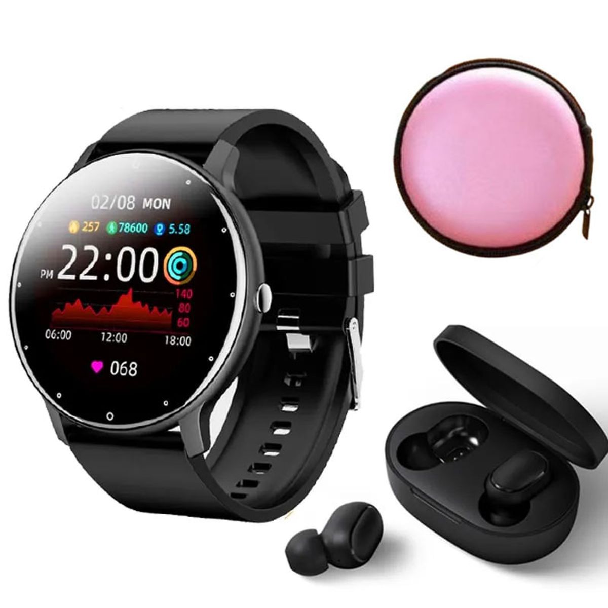 XIAOMI - Airdots 2 Tws Audifonos y Toumi Fit 2-B Reloj inteligente y Estuche