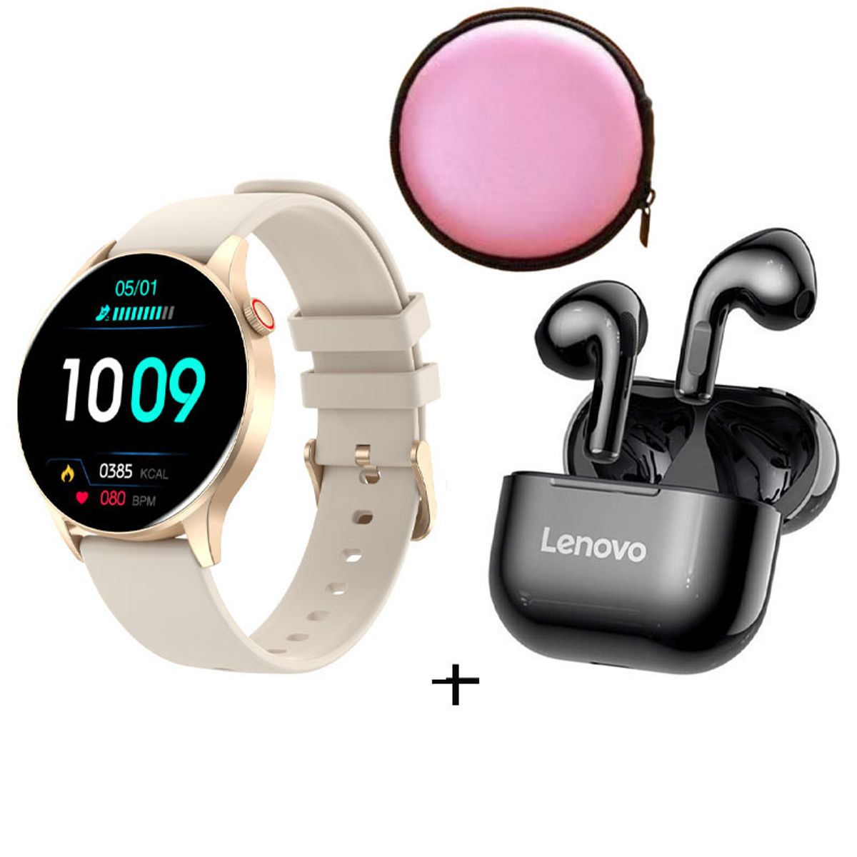 LENOVO - Reloj inteligente deportivo Y85 + Lenovo LP40 Auriculares y Estuche