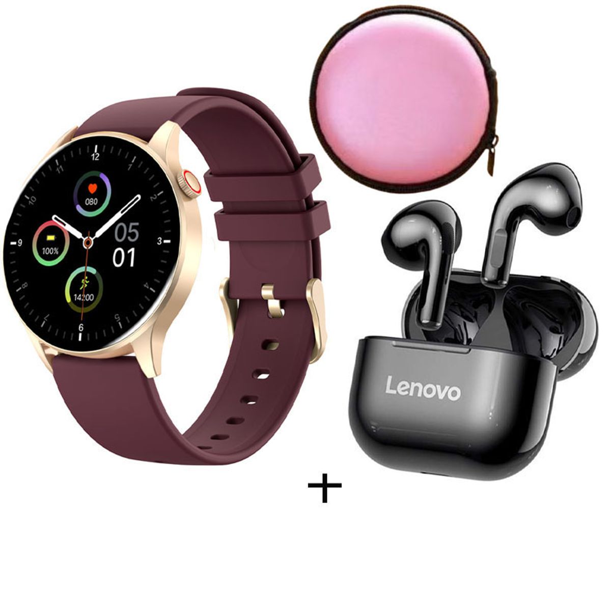 LENOVO - Reloj inteligente deportivo Y85 + Lenovo LP40 Auriculares y Estuche