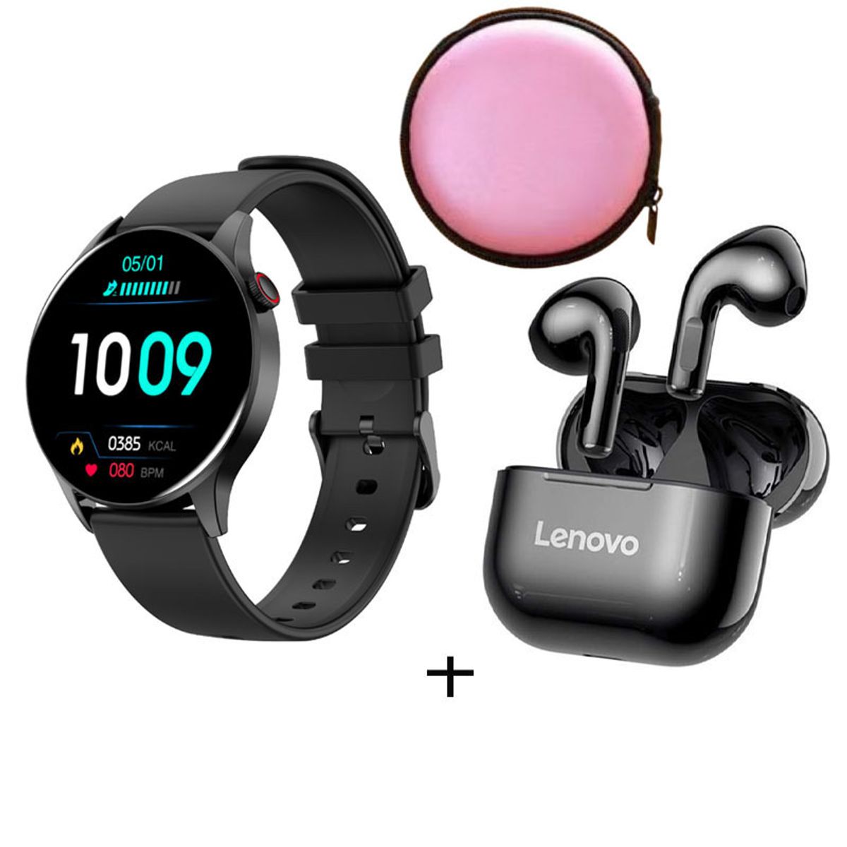 LENOVO - Reloj inteligente deportivo Y85 + Lenovo LP40 Auriculares y Estuche