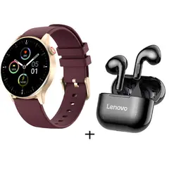 LENOVO - Reloj inteligente deportivo Y85 y LP40 Auriculares - Morado