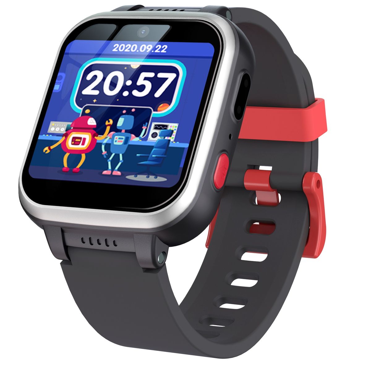 DANWEILE - Reloj multifuncional para teléfono con juegos para niños-Negro