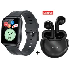 LENOVO - Y79 reloj inteligente deportivo Negro + HT38 Negro