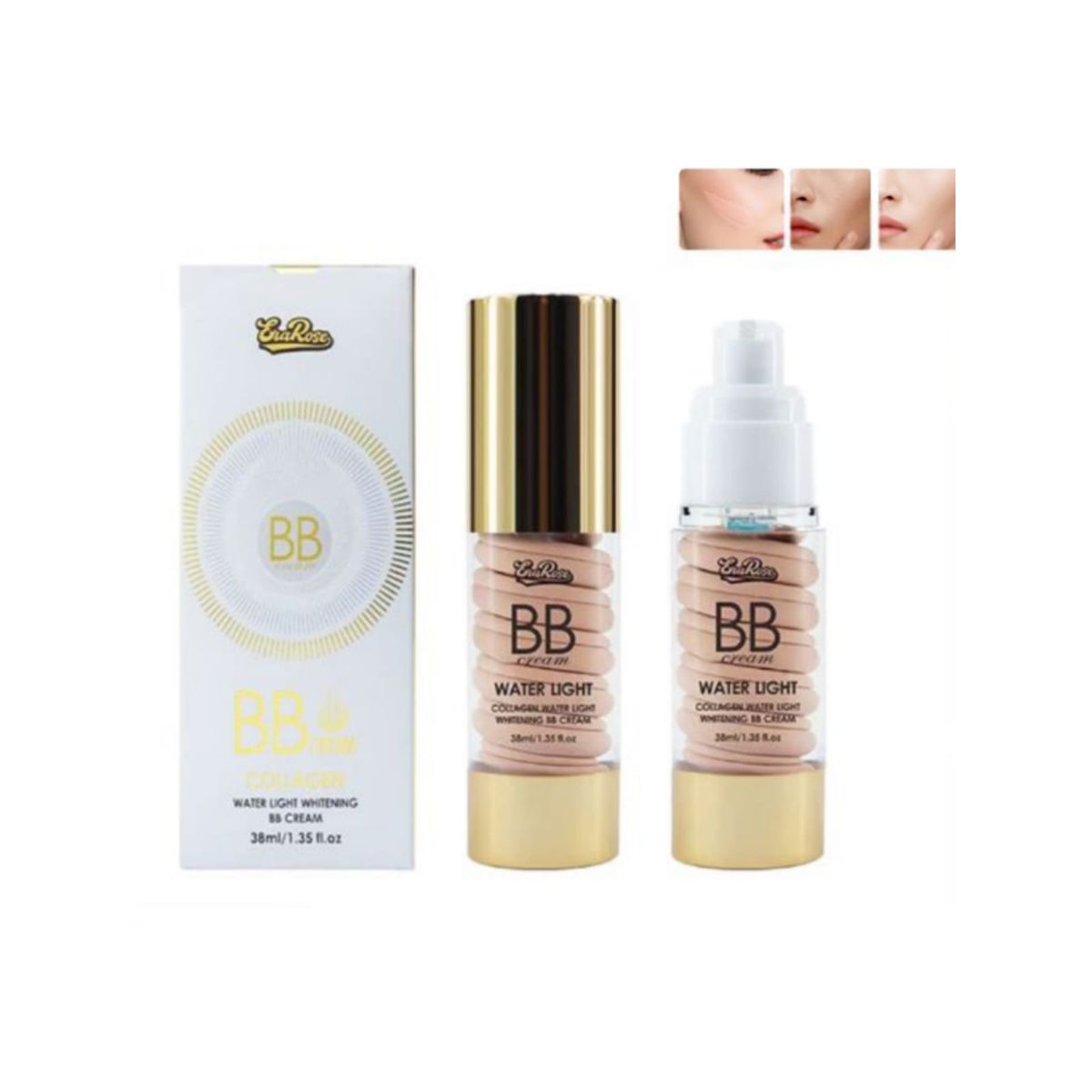 GENERICO - Base De Maquillaje Con Colageno Larga Duracion A Prueba de Agua BBcream