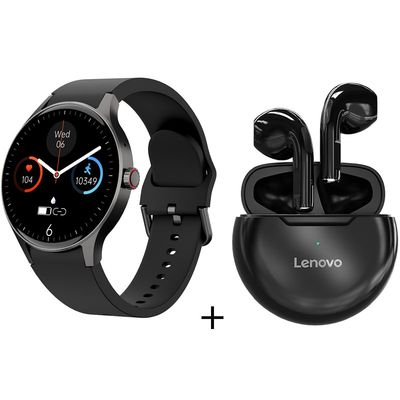 Lenovo Reloj Inteligente De Llamadas Negro + Combo Ht38-