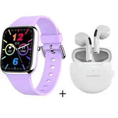 LENOVO - Y9PRO reloj inteligente deportivo púrpura + combo ht38 blanco