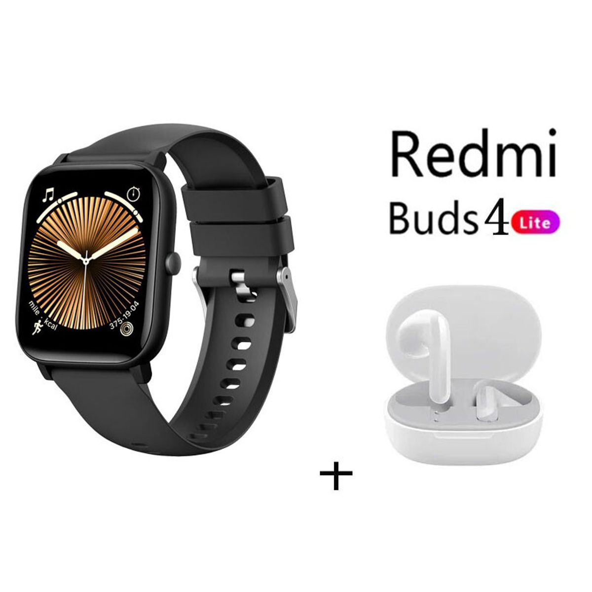 XIAOMI - Xiaomi Buds4 Lite combo Blanco y Reloj Inteligente C09 Negro