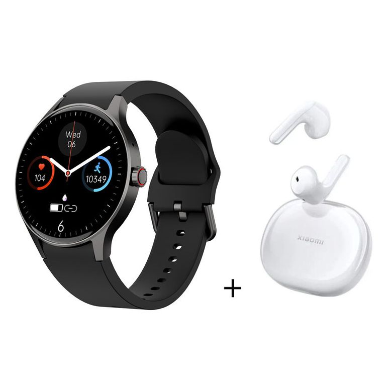 Audífonos Bluetooth Air 3 SE y Reloj Inteligente Y80-Negro