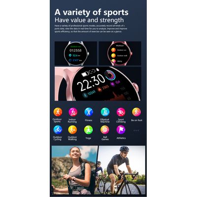 Imagen 2 del producto Audífonos Bluetooth Air 3 SE y Reloj Inteligente Y80-Rosa