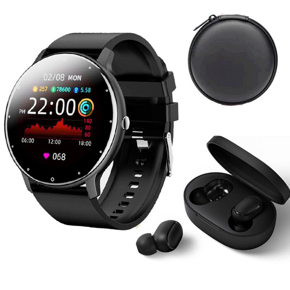 XIAOMI - Xiaomi Airdots 2 Tws Audifonos y Toumi Fit 2-B Reloj inteligente y Estuche