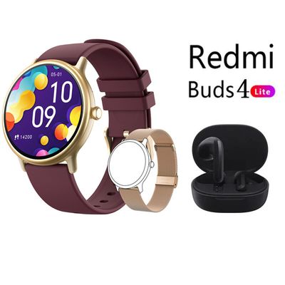Xiaomi Reloj Inteligente Y86 Rojo + Redmi Buds 4 Lite Negro