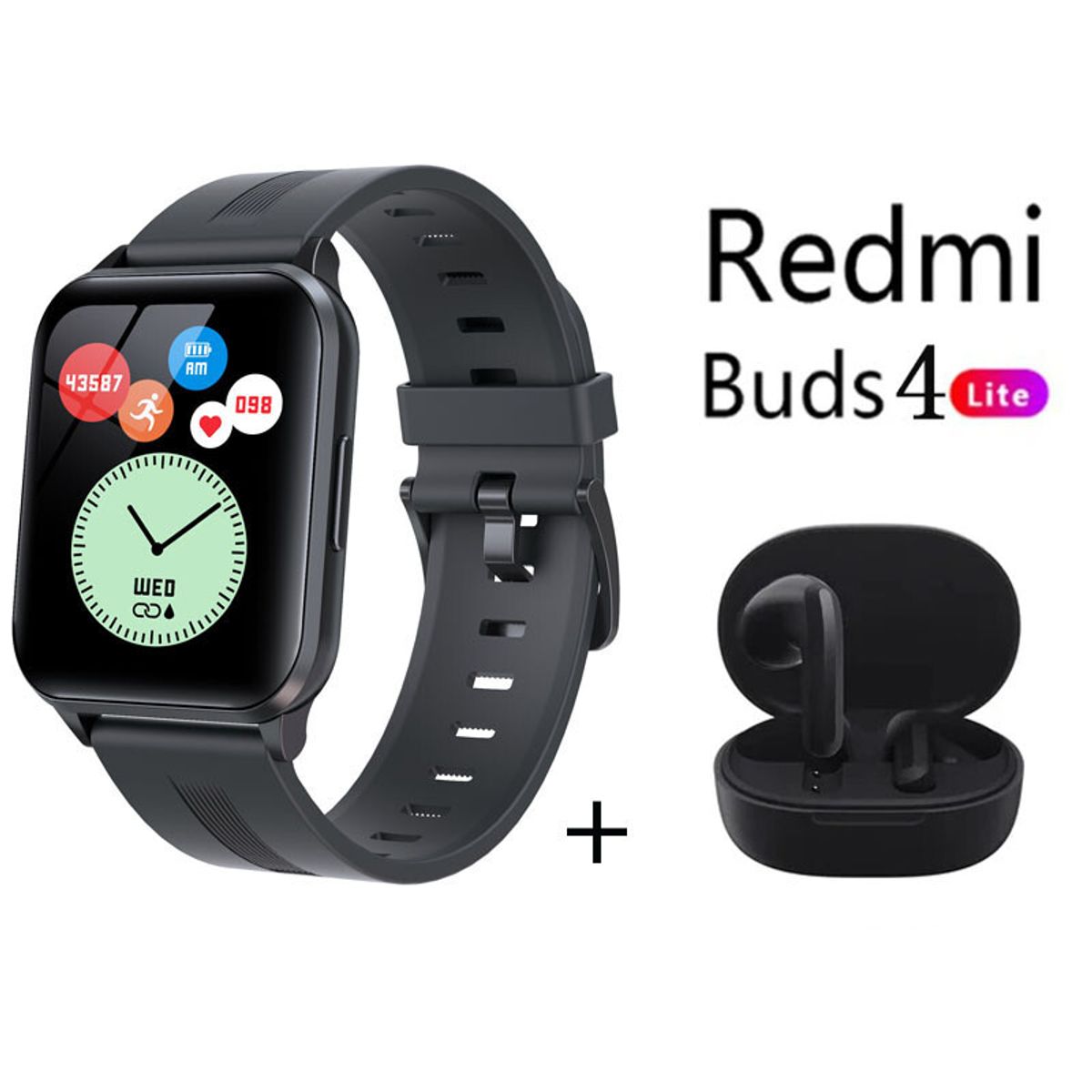 XIAOMI - Y79 reloj inteligente deportivo Negro + combo Redmi Buds 4 Lite