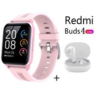 Y79 reloj inteligente deportivo Rosado + Redmi Buds 4 Lite - Blanco