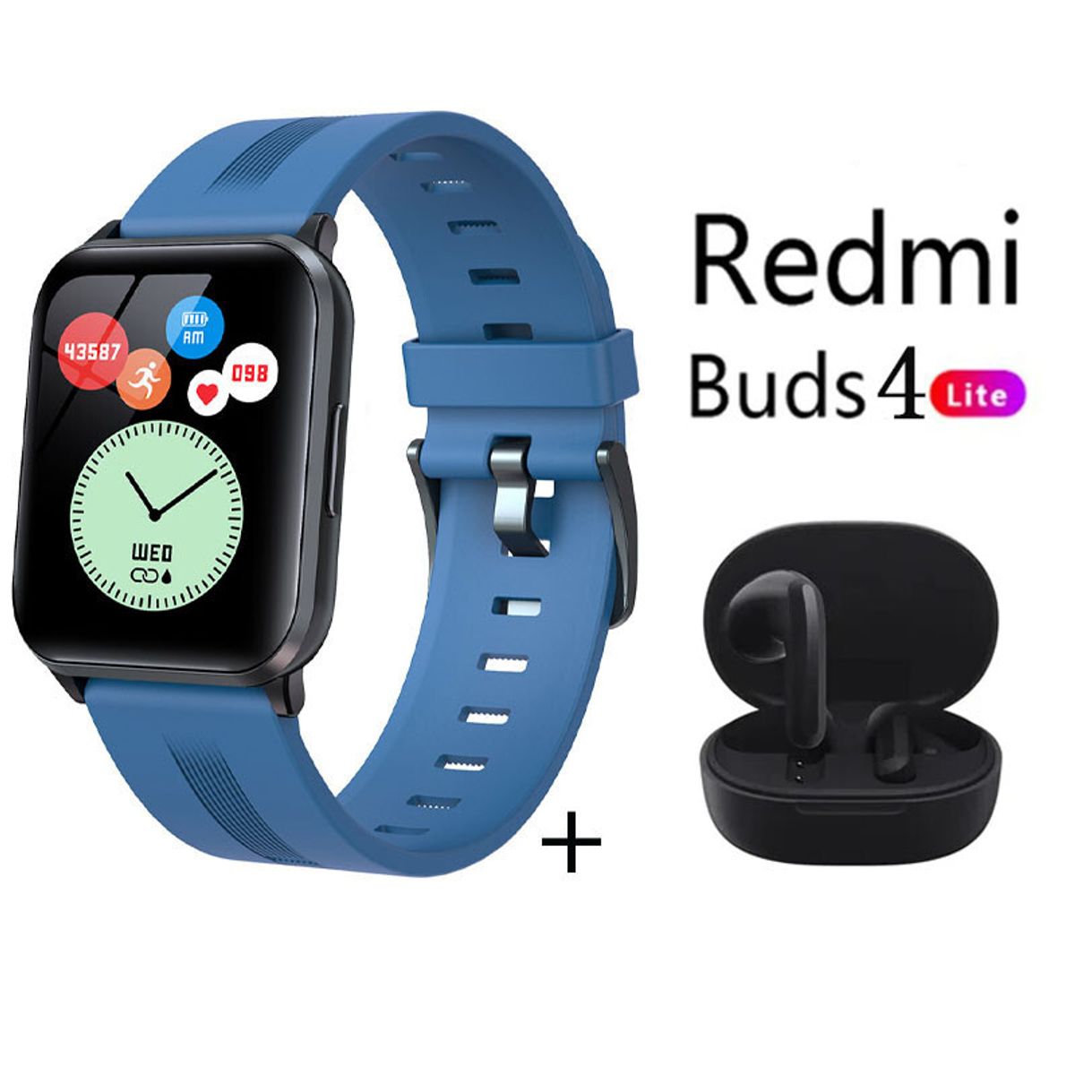 XIAOMI - Y79 reloj inteligente deportivo Azul + combo Redmi Buds 4 Lite
