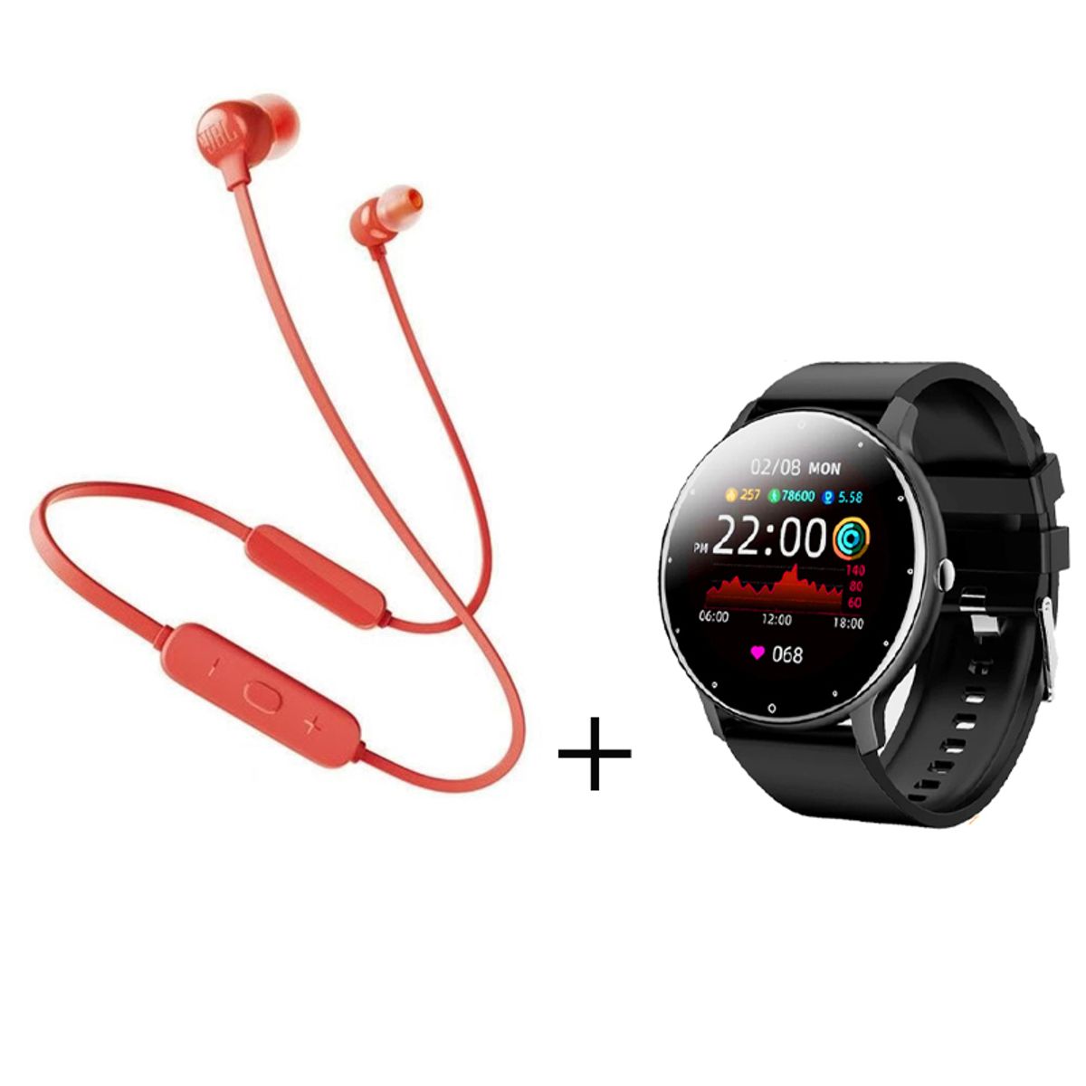JBL - Audífonos Bluetooth JBL TUNE 165BT y Toumi Fit 2 Reloj inteligente