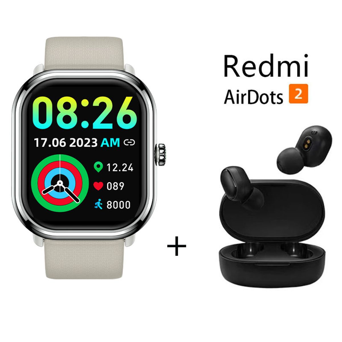 XIAOMI - Reloj Inteligente Deportivo P101Scombo Xiaomi Redmi AirDots 2- plata