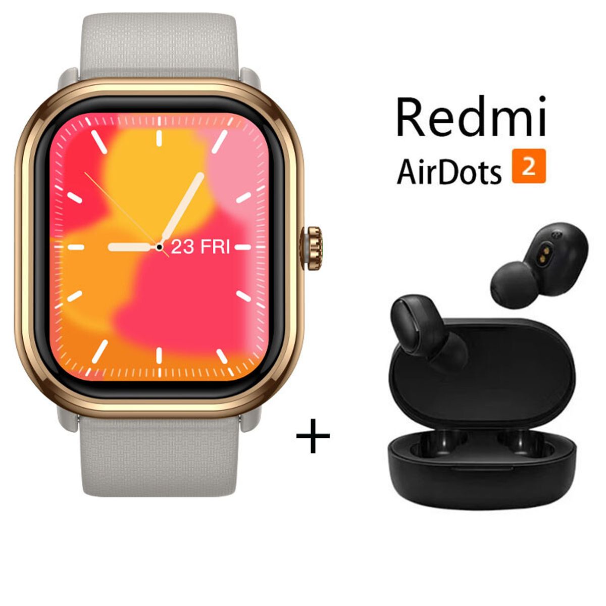 XIAOMI - Reloj Inteligente Deportivo P101Scombo Xiaomi Redmi AirDots 2- Dorado