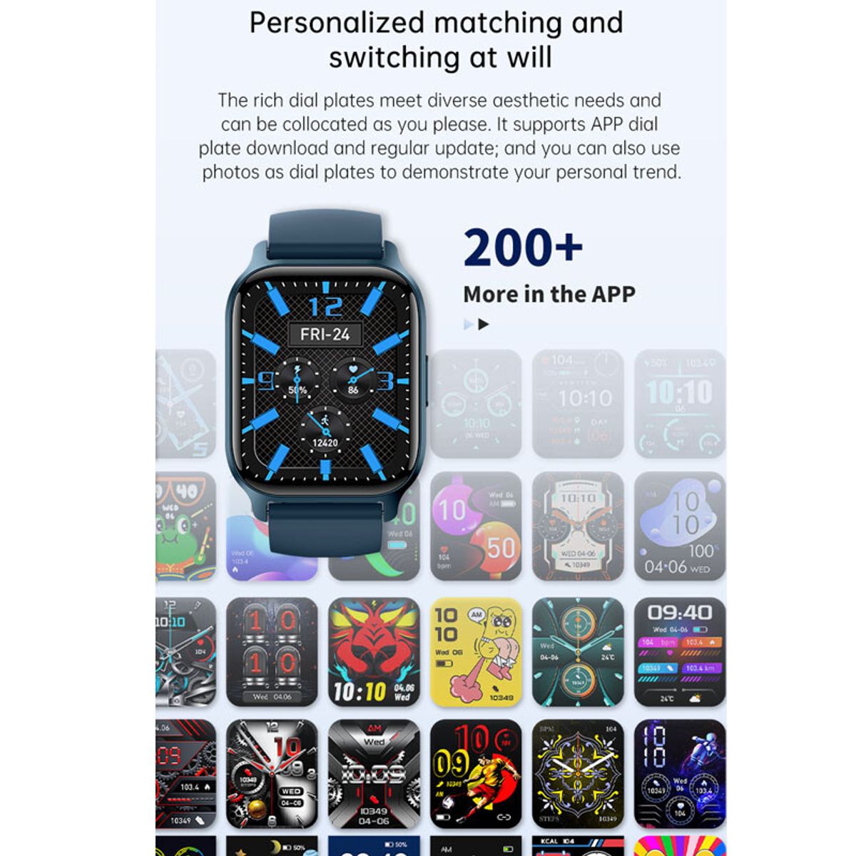 XIAOMI - Reloj inteligente pantalla grande 185”+Xiaomi Redmi AirDots 2-Azul