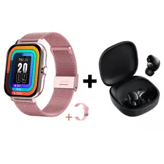 XIAOMI - Reloj inteligente rosa de 183 pulgadas + combo Redmi Buds 6 Play