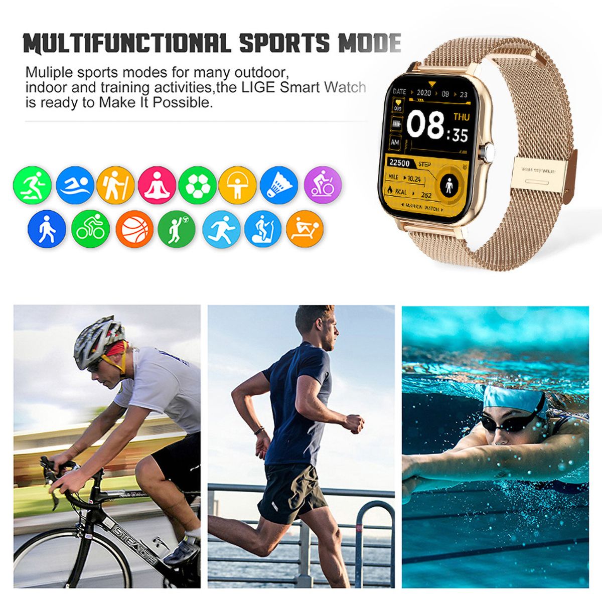 XIAOMI - Reloj inteligente Dorado de 183 pulgadas + combo Redmi Buds4 Lite