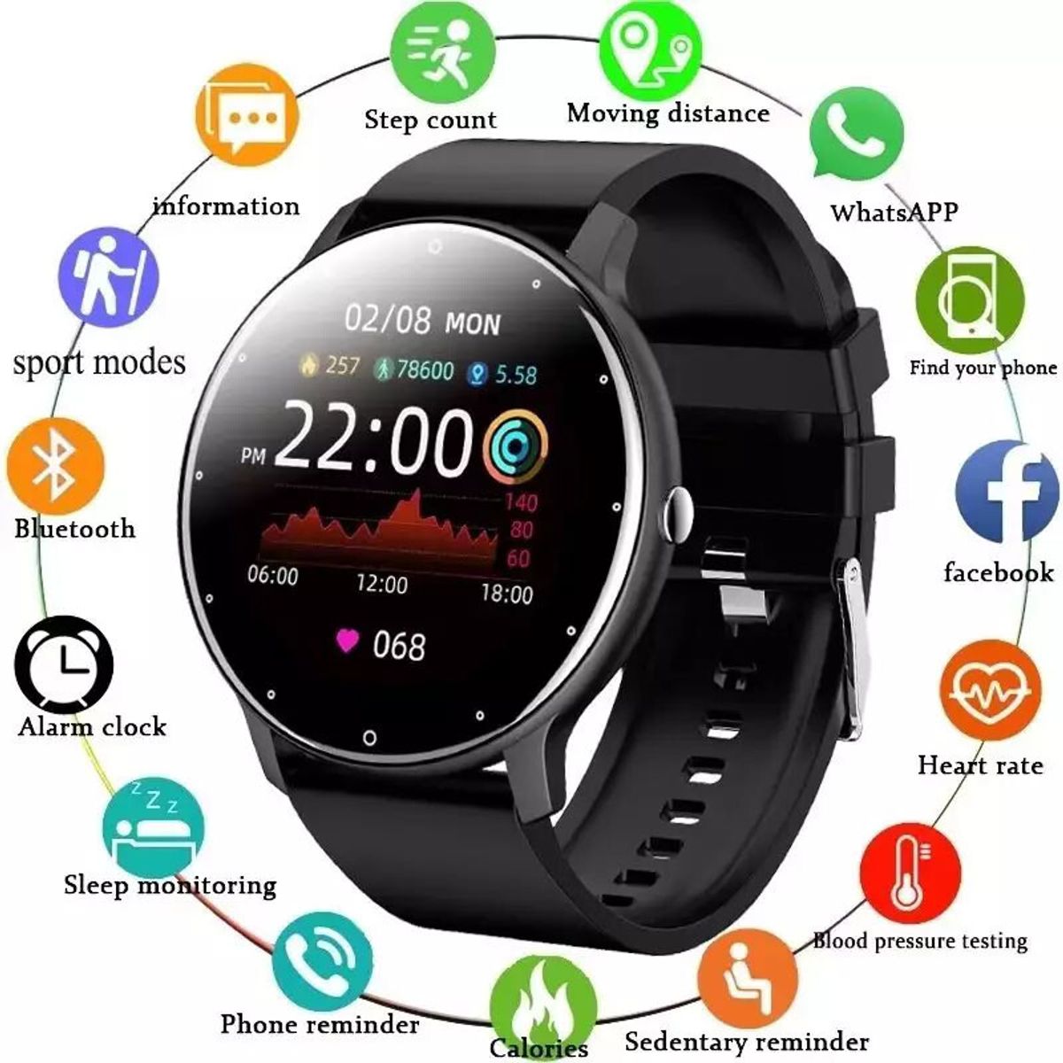 LENOVO - Audífonos Lenovo LP40 y Smartwatch Toumi Fit 2 y cinturón inoxidable