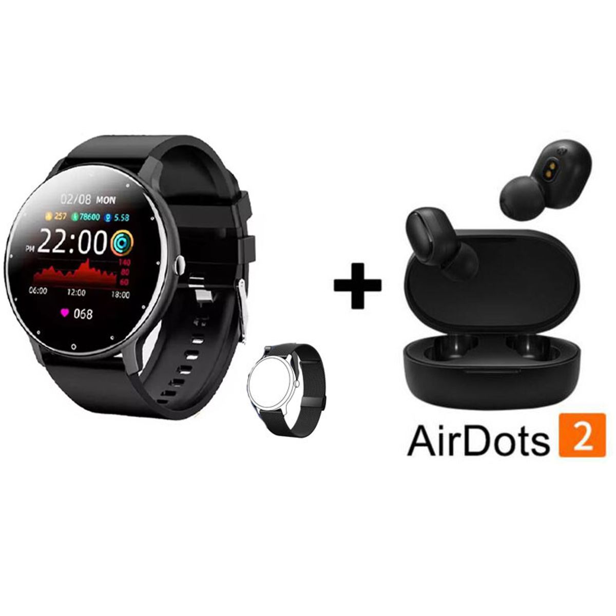 XIAOMI - Audífonos Xiaomi Redmi AirDots 2 y Smartwatch y cinturón inoxidable