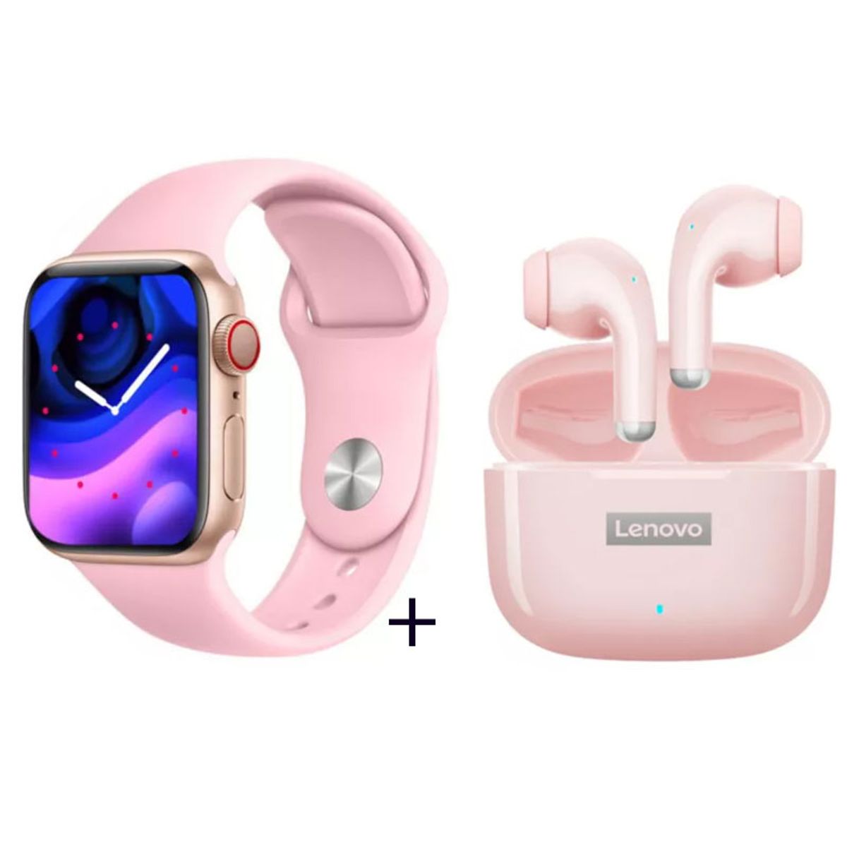 LENOVO - Lenovo LP40 Pro DE Tws y watch S9 Pro Reloj inteligente - ROSA